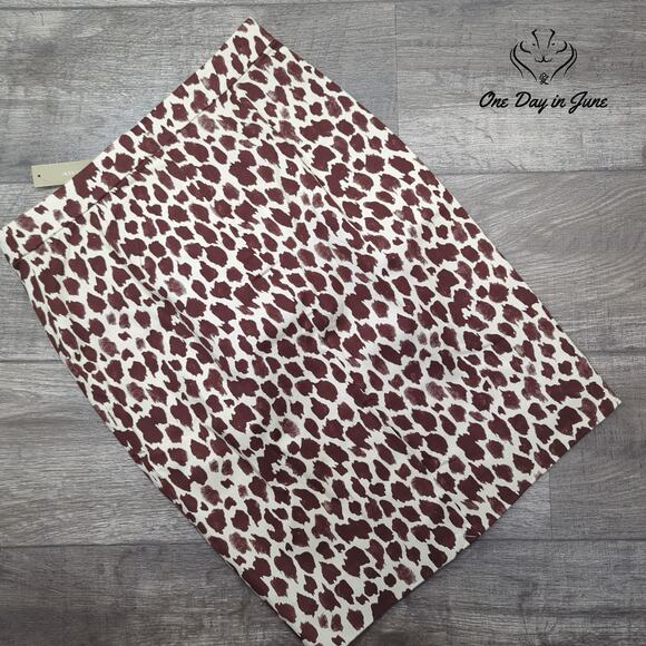 J.Crew Animal Print Pencil Skirt Size 4 - Picture 5 of 5